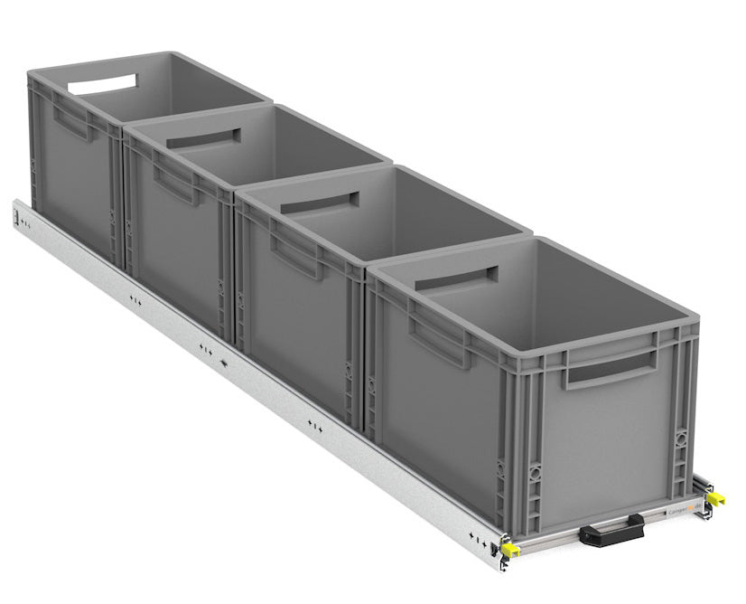 Doe-het-zelf achteruittrek Eurobox varianten XS-XXL 400mm-1800mm