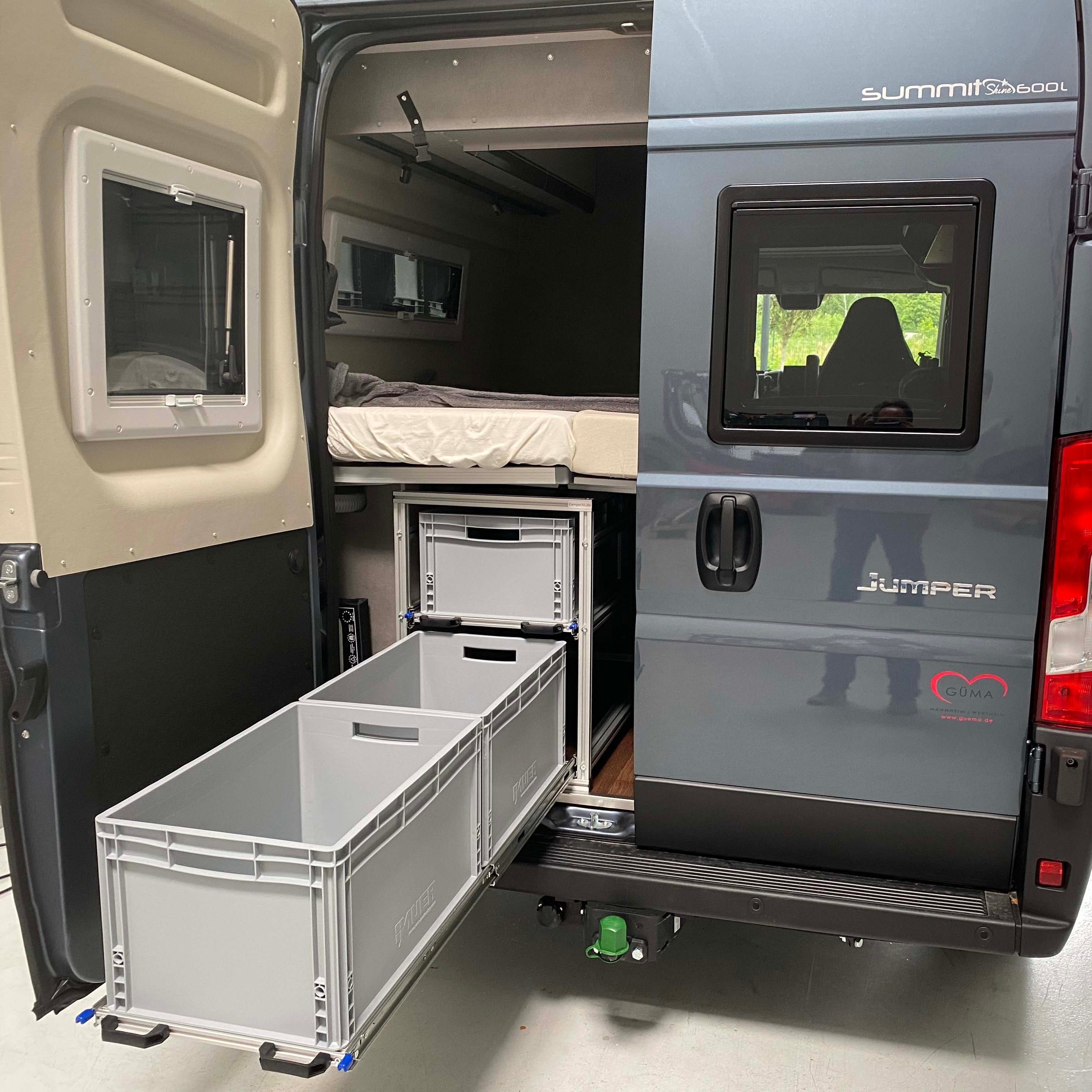 Heckauszug Pössl Summit SHINE 600 L vollständig ausgezogen